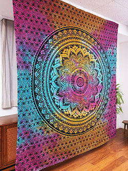 マルチクロス - マンダラ ホーリーカラータイダイ染め〔約220cm×約202cm〕 - サブ2