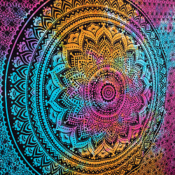 マルチクロス - マンダラ ホーリーカラータイダイ染め〔約220cm×約202cm〕 - サブ3