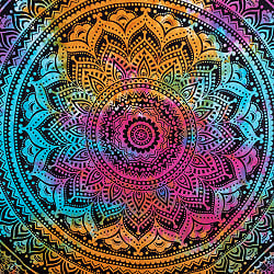 マルチクロス - マンダラ ホーリーカラータイダイ染め〔約220cm×約202cm〕 - サブ4