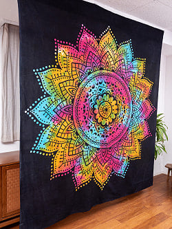 マルチクロス - マンダラ　ホーリーカラータイダイ染め〔約222cm×約205cm〕 - サブ2