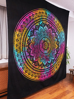 マルチクロス - マンダラ ホーリーカラータイダイ染め〔約223cm×約205cm〕 - サブ2