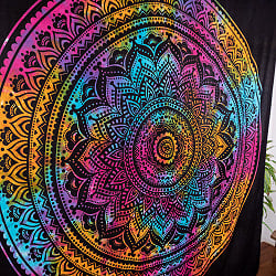 マルチクロス - マンダラ ホーリーカラータイダイ染め〔約223cm×約205cm〕 - サブ3