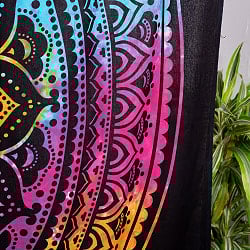 マルチクロス - マンダラ　ホーリーカラータイダイ染め〔約223cm×約205cm〕 - サブ5