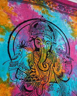 マルチクロス - ホーリーカラータイダイ　ガネーシャ〔201cm×220〕大きな布 - サブ3