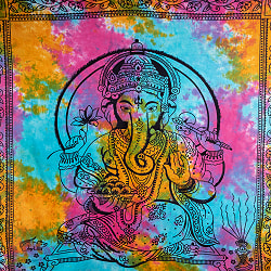 マルチクロス - ホーリーカラータイダイ　ガネーシャ〔201cm×220〕大きな布 - サブ4