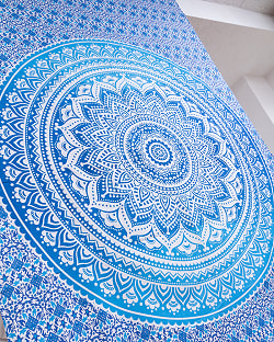 〔各色あり〕マルチクロス　グラデーションマンダラ〔130cm×212〕大きな布 - サブ3