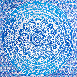 〔各色あり〕マルチクロス　グラデーションマンダラ〔130cm×212〕大きな布 - サブ4