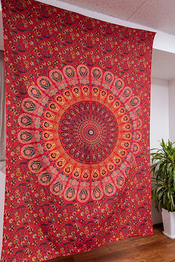 〔各色あり〕マルチクロス　更紗とマンダラ〔135cm×200〕大きな布 - サブ2