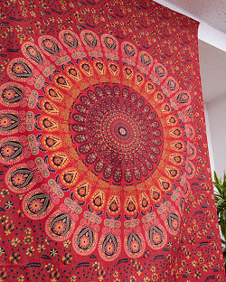 〔各色あり〕マルチクロス　更紗とマンダラ〔135cm×200〕大きな布 - サブ3