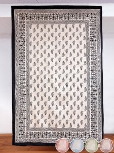 〔各色あり〕マルチクロス　更紗とペイズリー〔133cm×195〕大きな布