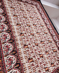 〔各色あり〕マルチクロス　ゾウ祭り〔136cm×198〕大きな布 - サブ3