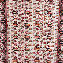 〔各色あり〕マルチクロス　ゾウ祭り〔136cm×198〕大きな布 - サブ4