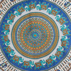 〔各色あり〕マルチクロス　象とマンダラ〔138cm×199〕大きな布 - サブ4