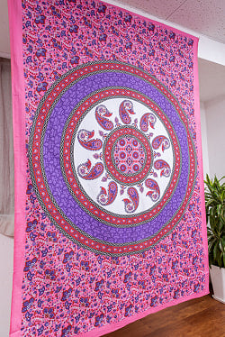 〔各色あり〕マルチクロス　更紗とマンダラペイズリー〔136cm×194〕大きな布 - サブ2