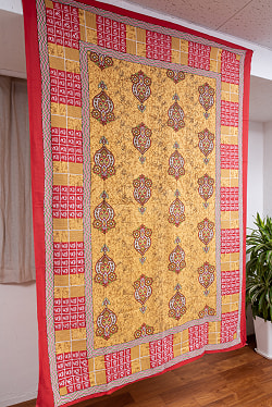 〔各色あり〕マルチクロス　ろうけつ染め風　伝統模様〔135cm×192〕大きな布 - サブ2