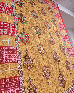 〔各色あり〕マルチクロス　ろうけつ染め風　伝統模様〔135cm×192〕大きな布 - サブ3