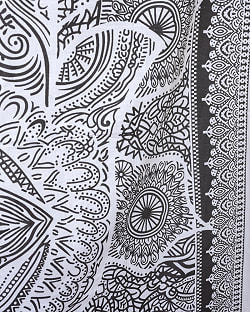 マルチクロス - モノトーン　ハムサ〔130cm×215〕大きな布 - サブ5