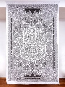 マルチクロス - モノトーン　ハムサ〔130cm×215〕大きな布