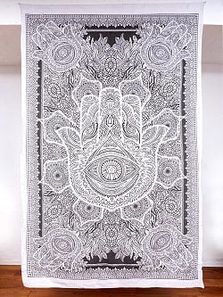 マルチクロス - モノトーン　ハムサ〔130cm×215〕大きな布の商品写真