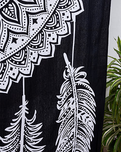 マルチクロス - モノトーン　ドリームキャッチャー〔137cm×200〕大きな布 - サブ5