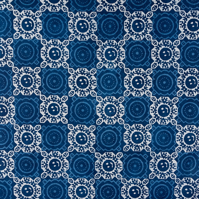 〔各模様あり〕マルチクロス - 藍染め〔217cm×262〕大きな布 4 - 拡大写真です
