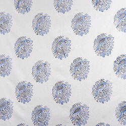 ジャイプル 職人手作り インド伝統の木版染め更紗マルチクロス〔約220cm×約152cm〕美しい色彩 ボタニカル テーブルクロス ベッドカバー ソファーカバー パーテーションなどへ - サブ4