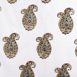 ジャイプル 職人手作り インド伝統の木版染め更紗マルチクロス〔約227cm×約155cm〕美しい色彩 ボタニカル テーブルクロス ベッドカバー ソファーカバー パーテーションなどへ(ID-BDCB-1548)