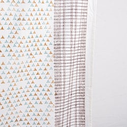 ジャイプル　職人手作り　インド伝統の木版染め更紗マルチクロス〔約232cm×約154cm〕美しい色彩　ボタニカル　テーブルクロス　ベッドカバー　ソファーカバー　パーテーションなどへ - サブ5