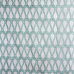 ジャイプル 職人手作り インド伝統の木版染め更紗マルチクロス〔約225cm×約155cm〕美しい色彩 ボタニカル テーブルクロス ベッドカバー ソファーカバー パーテーションなどへ - サブ4