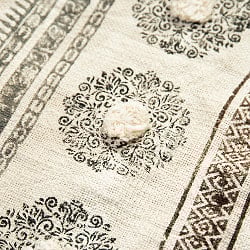 【約170cm x 130cm】ジャイプル 厚手コットンとウッドブロックの大判ラグ インド綿 ダリー - サブ5