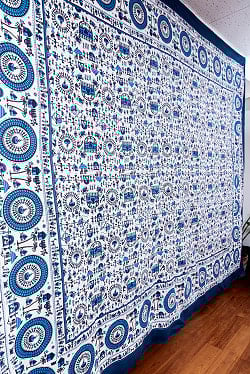 マルチクロス - 先住民ワルリ族のワルリ画〔約215cm×約256cm〕 - サブ2