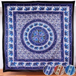 [日替わりセール品]マルチクロス - エレファント〔約210cm×約220cm〕