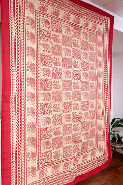 マルチクロス - 唐草エレファント〔約200cm×約140cm〕 - サブ2