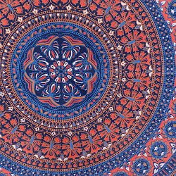 〔各色あり〕マルチクロス　象 マンダラと更紗〔209cm×134cm〕大きな布 - サブ4