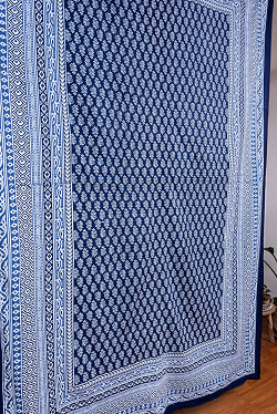 〔各色あり〕マルチクロス　インディゴ更紗〔218cm×136cm〕大きな布 - サブ2