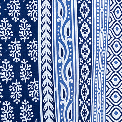 〔各色あり〕マルチクロス　インディゴ更紗〔218cm×136cm〕大きな布 - サブ5