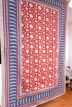 〔各色あり〕マルチクロス　カラムカリ更紗デザイン〔209cm×140cm〕大きな布 - サブ2