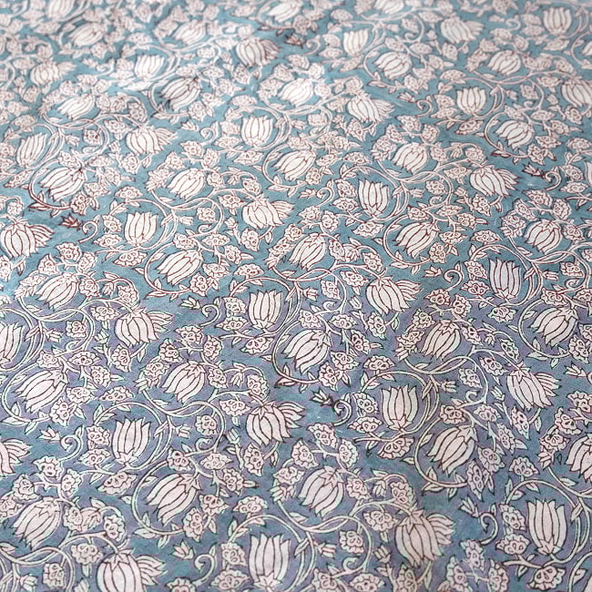 〔各色あり〕使い方は自由！ウッドブロックプリントのマルチクロス〔約180cm×約110cm〕 7 - 柄を拡大してみました。