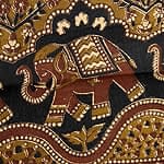 伝統的エレファントデザイン - インド綿マルチクロス（シングル）の商品写真