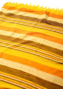 【自由に選べる3個セット】〔235cm×150cm〕カディコットン風マルチクロス - ストライプ柄 - サブ4