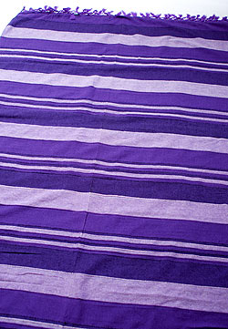 【自由に選べる3個セット】〔260cm×215cm〕カディコットン風マルチクロス - ストライプ柄 - サブ4