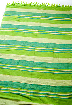 【自由に選べる5個セット】〔260cm×215cm〕カディコットン風マルチクロス - ストライプ柄 - サブ2