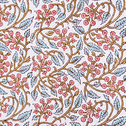 【自由に選べる3枚セット】ジャイプル　職人手作り　インド伝統の木版染め更紗マルチクロス　美しい色彩　ボタニカル　テーブルクロス　ベッドカバー　ソファーカバー　パーテーションなどへ - サブ3