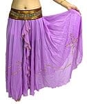 ベリーダンス用スパンコールスカート【ゴムタイプ】 - 薄紫の商品写真