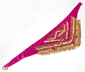 ベリーダンス　ヴェルヴェット ヒップスカーフ - ローズの商品写真