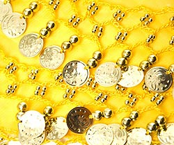 ベリーダンス　ヒップスカーフ 150コイン - 黄色 - サブ3