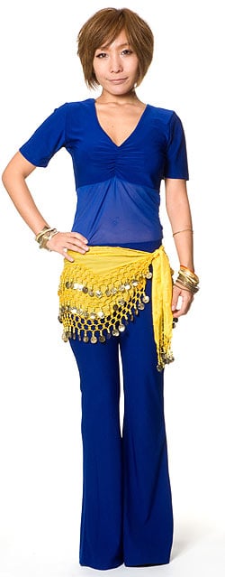 ベリーダンス　ヒップスカーフ 150コイン - 黄色 - サブ4