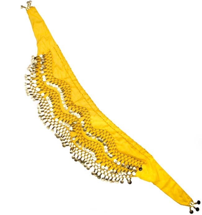 ベリーダンス ヒップスカーフ 150コイン - 黄色 の通販 - TIRAKITA.COM