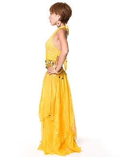 ベリーダンス　コイン付きふんわりシフォンスカート - サブ3