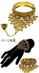 パンジャ付きメタルバングル【ダイアモンドデザイン】の商品写真